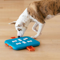 Nina Ottosson Dog Casino Treat Puzzle Enrichment Toy, Level 3 Advanced, Turquoise