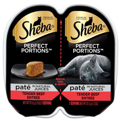 Sheba Wet Food Sheba Perfect Portions Wet Cat Food Pate In Natural Juices Tender Beef Entree