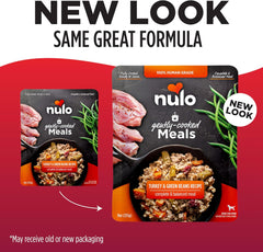 Nulo Gently-Cooked Meals Complete and Balanced Adult Wet Dog Food, Turkey & Green Bean, 9 Ounce, 8 Count