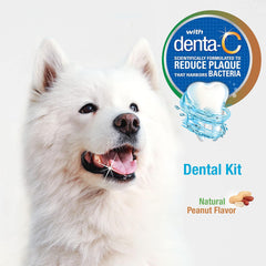 Nylabone Advanced Oral Care Natural Dog Dental Kit Peanut Flavor