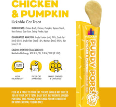 Weruva Puddy Pops, Chicken and Pumpkin Lickable Cat Treats 0.5oz Tube, Pack of 5