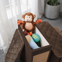 Petpals Zoso Multi-Functional Pet Stairs with Storage and Scratching Pad and Cute Mouse Toys, Suitable for Pets to Play and Engage in Activities