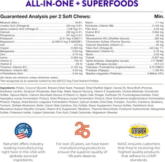 NaturVet Evolutions All-in-One + Superfoods 90ct Soft Chews for Dogs - Bone Broth, Superfoods Provides Nutritional Support for Healthy Digestion, Joints, Skin & Coat, Immune System, Overall Health