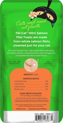 Tiki Cat Filet, All Natural Wild Caught Salmon, Single Ingredient High Moisture Non-GMO Wet Cat Food Topper, for All Life Stages