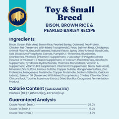 Solid Gold Toy & Small Breed Dog Food Dry Small Bites – Real Bison & Healthy Whole Grain Dogfood – Potato Free, High Fiber Healthy Dog Kibble w/Probiotics for Gut Health – NutrientBoost™ 11-lb