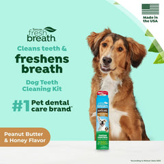 TropiClean Fresh Breath - Dog Toothpaste - Dog Teeth Cleaning Peanut Butter & Honey Flavor
