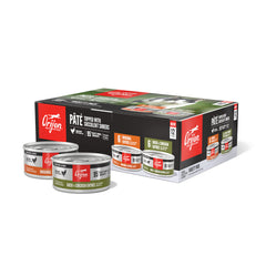 ORIJEN Premium Pate Variety Pack: Original Recipe (6) + Duck & Chicken Recipe (6), 3oz