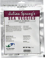 Two Little Fishies Sea Veg-Purple Seaweed, 1-Ounce Pouch
