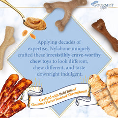 Nylabone Gourmet Style Wishbone Strong Chew Toy for Puppies, Peanut Butter Flavor