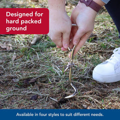 Titan - Coastal Pet Titan Dog Tie Out Stakes for Hard Soil - Spiral Stake for Dog Cable - Heavy-Duty Ground Anchor - Rust-Resistant Finish - Robust Metal Design - 17"