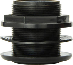 Lifegard Aquatics Standard Threaded Bulkhead Kit for Fish Aquariums – High-Impact Resistant PVC – Includes Bulkhead Fitting, Gasket, Lock Nut – Jet Black