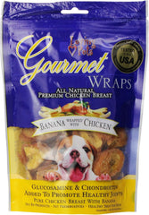 Loving Pets Gourmet All Natural Premium Banana and Chicken Wraps with Glucosamine and Chondroitin, Dog Treats, 6oz