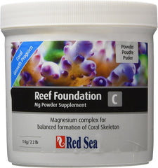 Red Sea Reef Foundation C Magnesium (Mg) Supplement, 1kg Powder - Maintains Magnesium Balance for Healthy Corals in Marine & Reef Aquariums