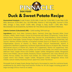 pinnacle pet Duck & Sweet Potato Dry Dog Food, Infused with Broth