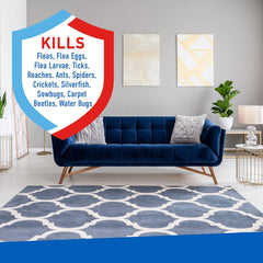 Plus Flea & Tick Carpet Spray, Kills Fleas, Flea Eggs, Flea Larvae, Ticks, Ants, Roaches, Spiders, Waterbugs & Many Other Listed Nuisance Pests In The Carpet, Treats Up to 2,000 Sq Ft, 16 Ounces