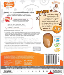 Nylabone Pretzel Power Chew Toy for Dogs, Dog Toys for Aggressive Chewers, Bacon & Peanut Butter Flavor, Small Dogs