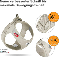 curli Vest Harness curli Clasp Air-Mesh Light-Tan
