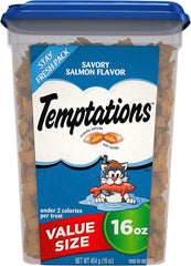 TEMPTATIONS Classic Treats for Cats Savory Salmon Flavor 16 Ounces