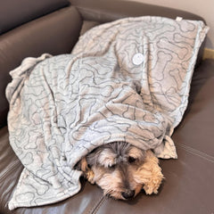 SPOT Snuggler Bones Blanket - Ultra Soft, Machine Washable Dog Blanket for Beds, Furniture Protection, Travel, and Crates