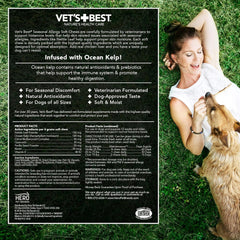 HERO PET Vet's Best Seasonal Allergy Soft Chews for Dogs, Anti Itch For Dogs, Pet Allergy Chews, Dog Allergy Chews Natural Allergy & Immune Support Supplement with Probiotics and Antioxidants (30 Soft Chews)