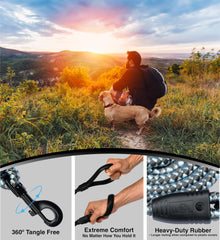 Wigzi - Flex Walk, Heavy Duty Dog Leash, 360 Soft Cushion Flexible Silicon Handle, Reflective Bungee Dog Lead, 6 Feet Long Thick Rope, Training Service Dog Essentials