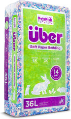 Americas Choice Uber Soft Paper Pet Bedding for Small Animals, Confetti, 36L