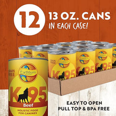 Earthborn Holistic K95 Beef Recipe Grain-Free Canned Moist Dog Food 12 / 13 oz