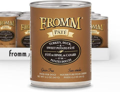 Fromm Turkey, Duck & Sweet Potato Pate Dog Food - Premium Wet Dog Food - Turkey Recipe - Case of 12 Cans