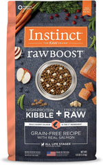 Instinct Raw Boost, Natural Dry Dog Food with Freeze Dried Pieces, High Protein, Grain Free Recipe - Real Salmon