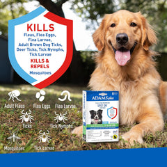 Plus Flea & Tick Prevention Spot On for Dogs ; 12 Weeks & Older, 3-Month Supply, Kills Fleas, Flea Eggs, Flea Larvae & Brown Dog & Deer Ticks, Kills & Repels Mosquitoes for 30 Days