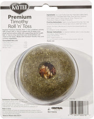 Kaytee Timothy Roll 'n' Toss Toy and Treat for Pet Rabbits, Guinea Pigs, and Chinchillas