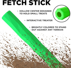Playology Hound2O Outdoor Dog Toys | Treater Toy Fetch Stick for Dogs | Bright Toy Chew Stick | Easy to Clean, & Made from Non-Toxic Rubber Materials