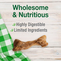 Nylabone Healthy Edibles Broth Bone Natural Dog Chews Long Lasting Treats Ham Flavor