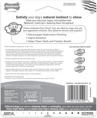 Nylabone Flexi Chew Moderate Dog Dental Chew Toy Bones Triple Pack, Peanut Butter & Bacon