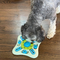 SPOT Seek A Treat Slide' N Turn Puzzle -Interactive Dog Puzzle Toy for Small, Medium & Large Smart Dogs and Cats, Squeaky, Enrichment and Mentally Stimulating Toy for Training and Boredom Buster