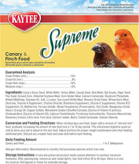 Kaytee Supreme Pet Canary & Finch Food, 20 lb