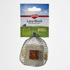 Kaytee Lava Block Chew Toy,2.5 Inches x 2.5 Inches x 5 Inches