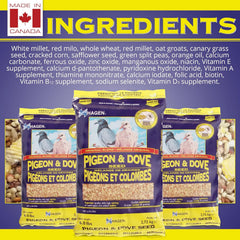 Hagen Pigeon & Dove Seed, Original Formula Bird Food, 6 lb Bag – Nutritionally Complete Seed Mix with Vitamins & Minerals – Wild & Captive Bird Diet – Insect-Resistant Air-Tight Packaging