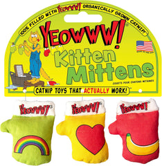 YEOWWW! Catnip Kitten Mittens, 1 Count