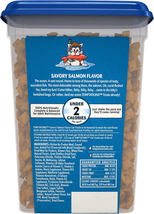 TEMPTATIONS Classic Treats for Cats Savory Salmon Flavor 16 Ounces
