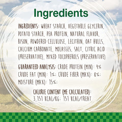 Nylabone Healthy Edibles WILD Natural Long-Lasting Bison Flavor Bone Chew Treats for Dogs (2 Count)