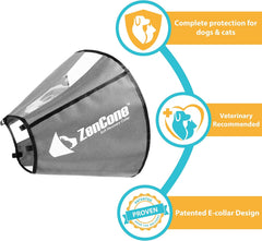 ZenPet Pet Recovery Cone E-Collar for Dogs and Cats