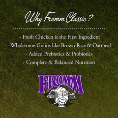 Fromm Classic Adult Dog Food - Premium Dry Dog Food for Large, Medium, & Small Breeds - Chicken Recipe.