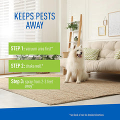 Plus Flea & Tick Carpet Spray, Kills Fleas, Flea Eggs, Flea Larvae, Ticks, Ants, Roaches, Spiders, Waterbugs & Many Other Listed Nuisance Pests In The Carpet, Treats Up to 2,000 Sq Ft, 16 Ounces