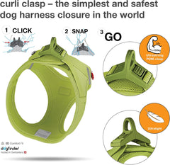 curli Vest Harness curli Clasp Air-Mesh Lime