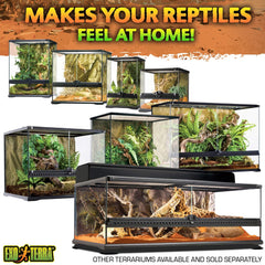 Exo Terra Glass Terrarium Kit, for Reptiles and Amphibians, Nano, 8 x 8 x 8 inches, PT2599A1