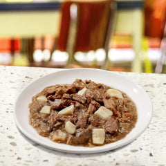 Fromm Diner Breakfast Sam's Steak & Eggs Beef & Eggs Recipe in Gravy Dog Food - Premium Wet Dog Food - Beef Recipe - Case of 12 Cans