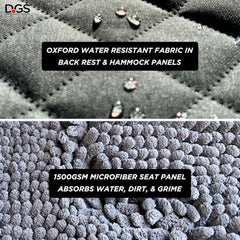 Dog Gone Smart 3-in-1 Nonslip Back Seat Cover & Hammock, for use in Cars, SUVs, and Trucks Coverage Area 54"x61