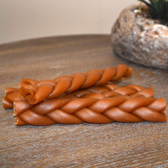 NutriChomps Dog Chews, 6-inch Braids, Easy to Digest, Rawhide-Free Dog Treats, Healthy, 4 Count, Real Peanut Butter Flavor