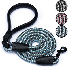 Wigzi - Flex Walk, Heavy Duty Dog Leash, 360 Soft Cushion Flexible Silicon Handle, Reflective Bungee Dog Lead, 6 Feet Long Thick Rope, Training Service Dog Essentials